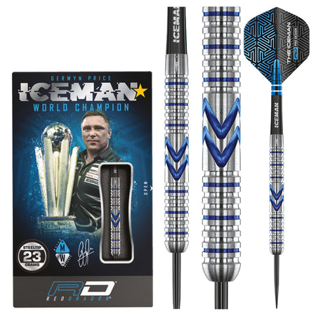 Amazon.com : RED DRAGON Gerwyn Price Iceman Firebird 18 Gram Softip Premium  Tungsten Darts Set with Flights and Stems : Sports & Outdoors