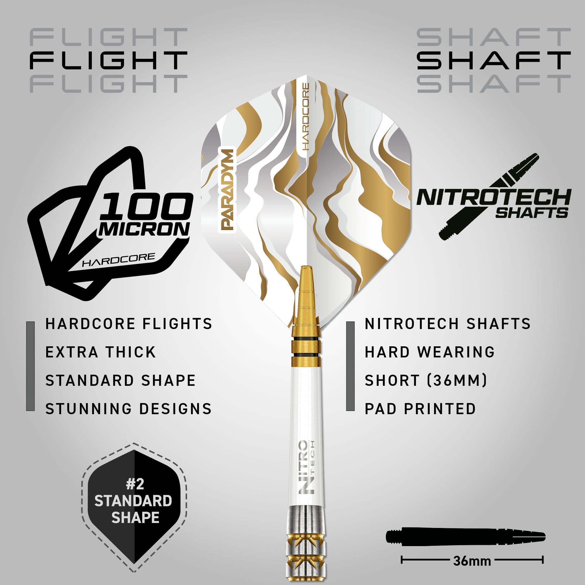Red Dragon Paradym Soft Tip Darts – Gold & Silver Parallel