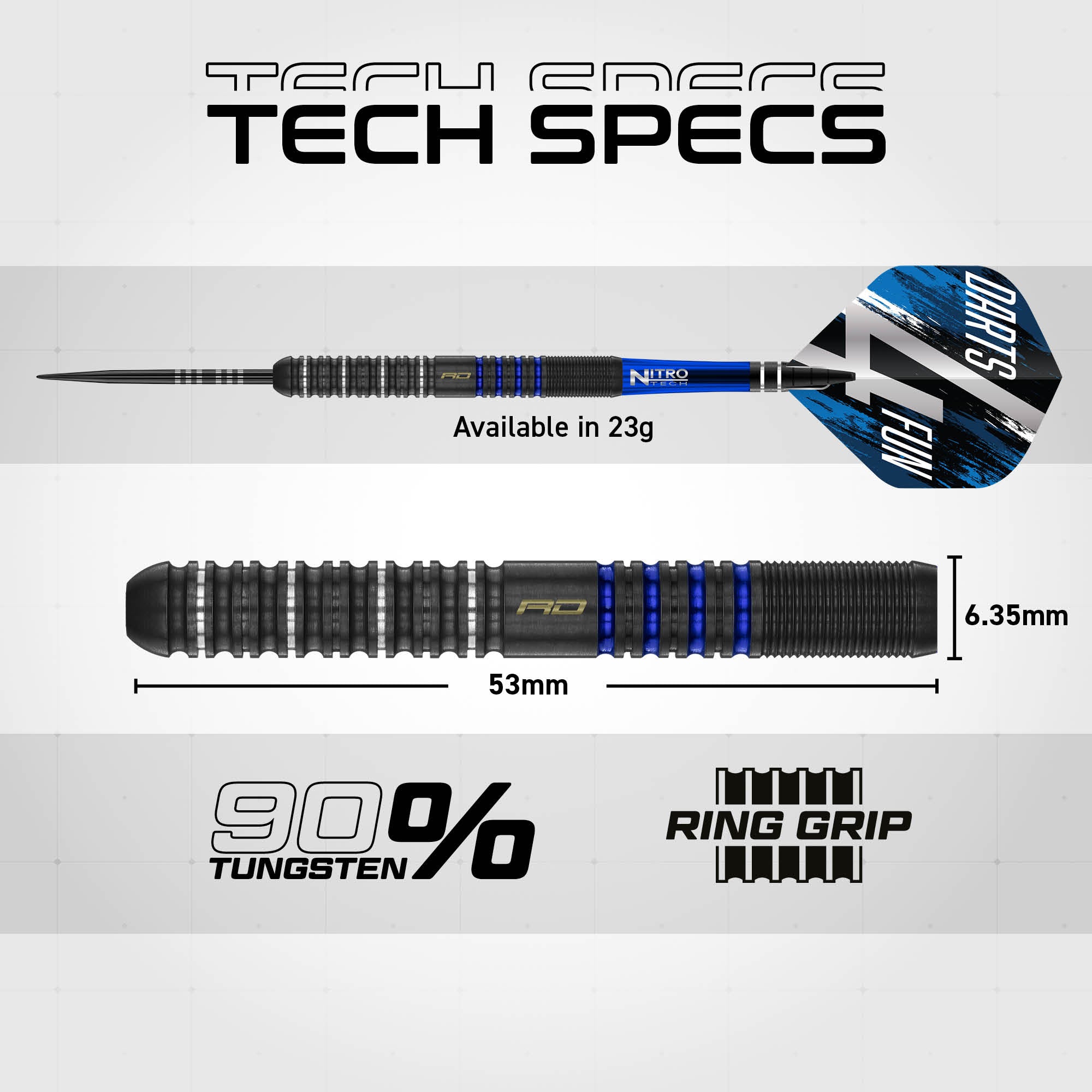 David Williams V1 90% Tungsten Steel Tip Darts