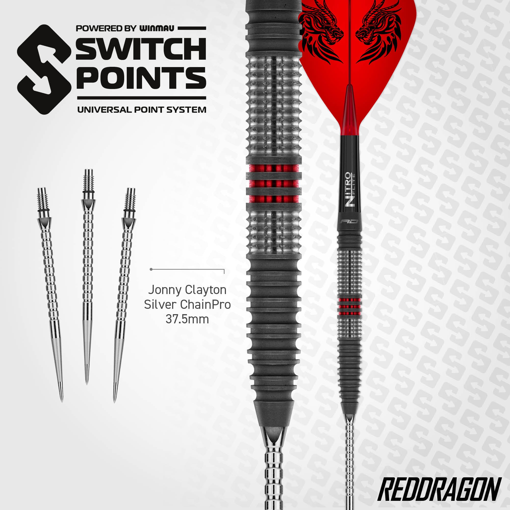 Red Dragon Jonny Clayton Hiraeth 90% Tungsten Steel Tip Darts