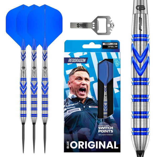 Gerwyn Price Iceman Blue 90% Tungsten Steel Tip Darts | Switch Points