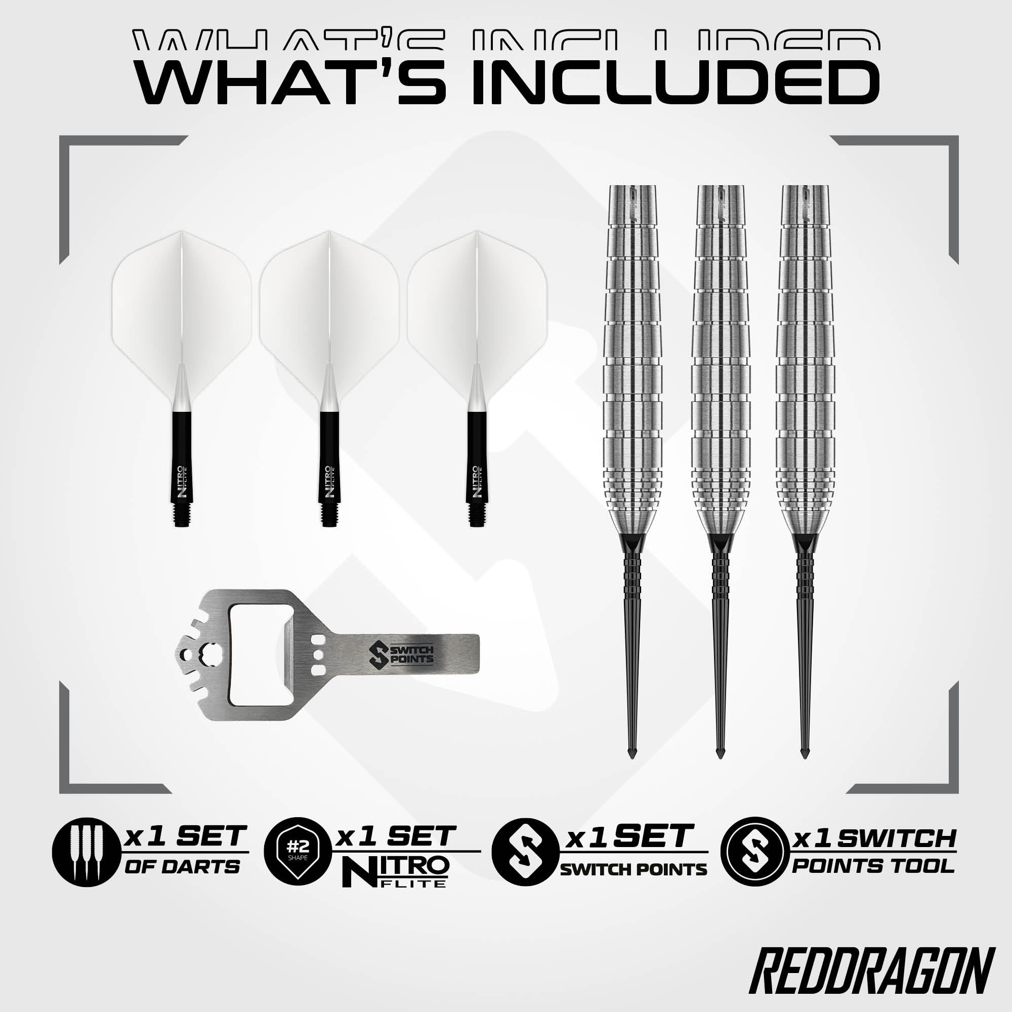 Luke Humphries TX1 Pioneer 90% Tungsten Steel Tip Darts | Switch