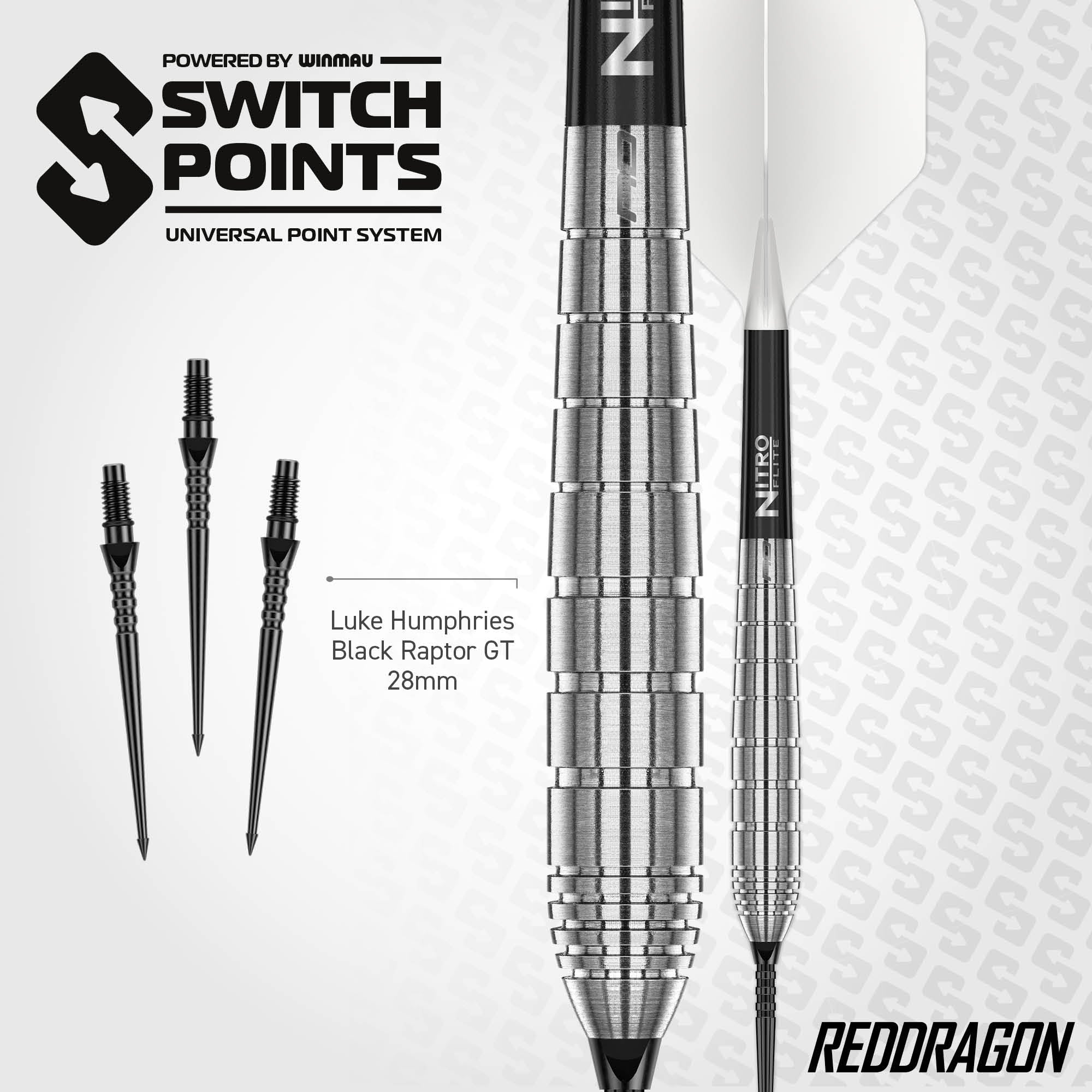 LUKE HUMPHRIES TX1 SWITCH POINTルークハンフリーズ Luke Humphries TX1 Pioneer 90% Tungsten Steel Tip Darts | Switch