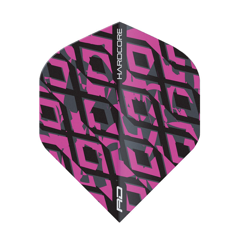 Hardcore Radical Black & Pink Dart Flights