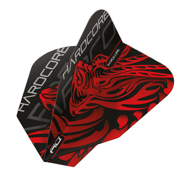 RED DRAGON Hardcore XT Dart Flights – Team Red Vs Team Blue Design, 100 Micron, 4 Sets