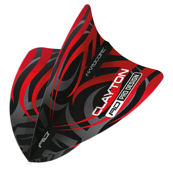 Hardcore Jonny Clayton Red Dragon Freestyle Dart Flights | Red