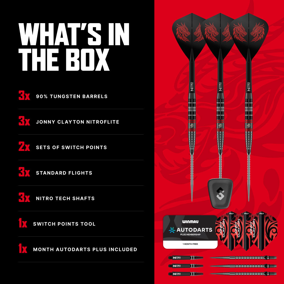 Jonny Clayton RD-ULTRA 90% Switch Point Darts