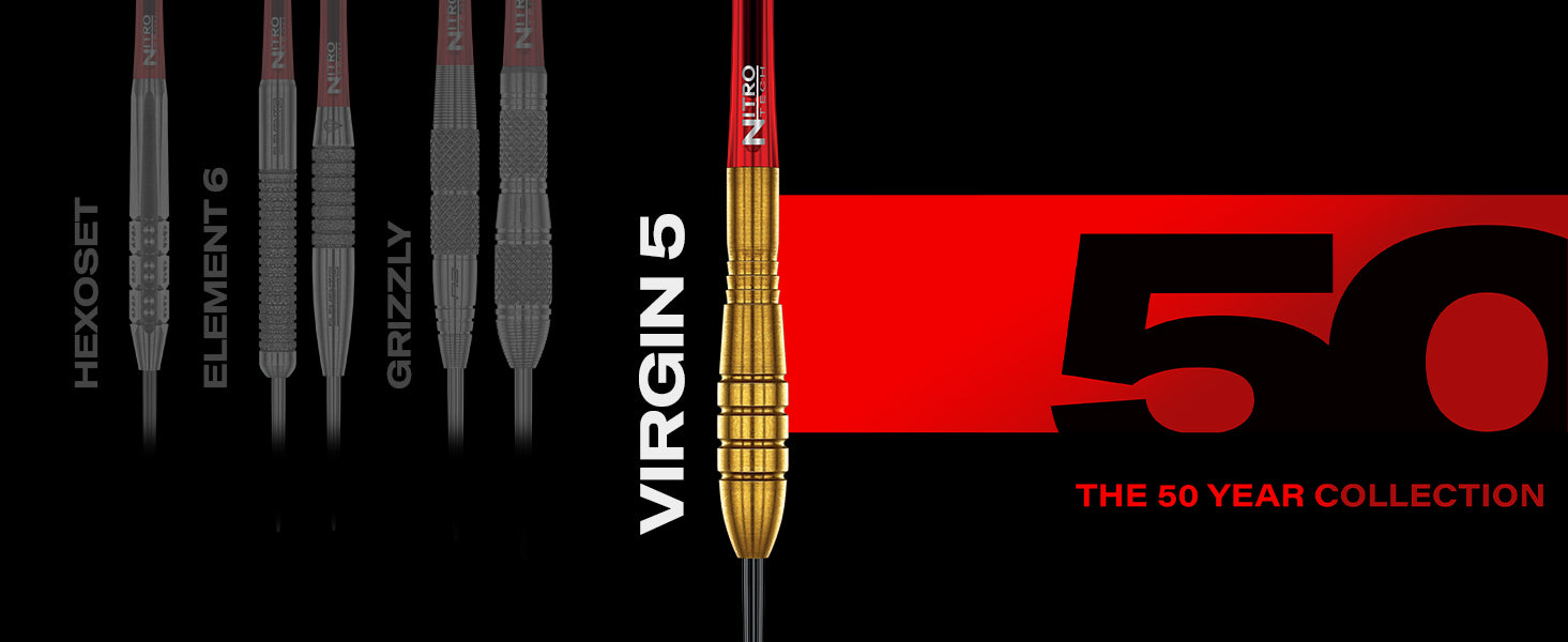 Red Dragon Golden Virgin 5 Darts | 95% Tungsten | Gold-Effect