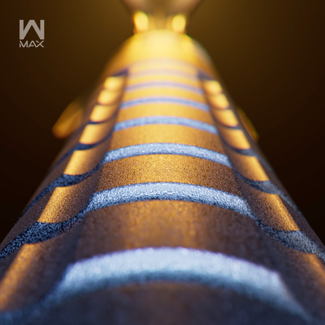Close-up of textured surface of W-Max dart.