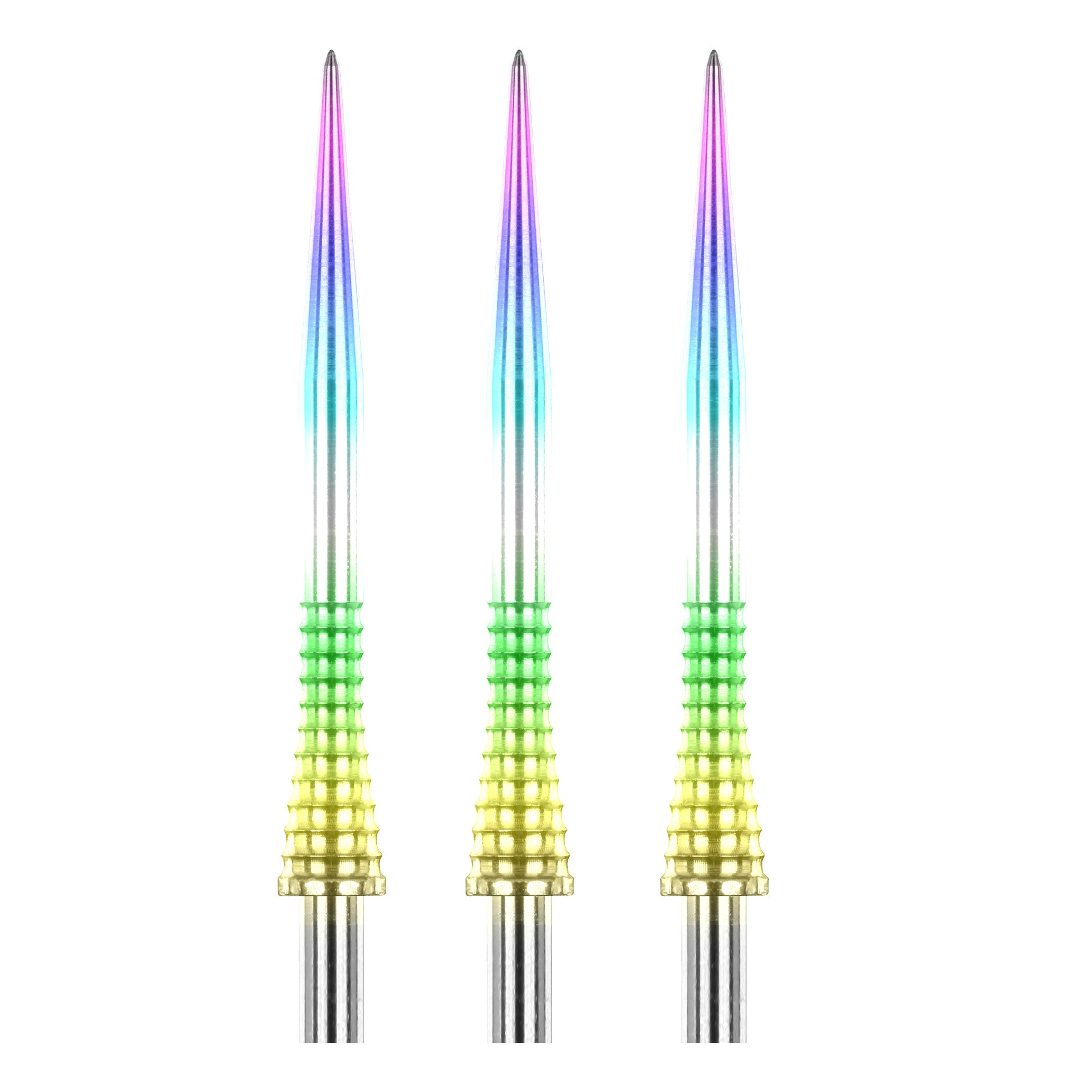 Red Dragon Specialist Dart Points - Rainbow Effect Raptor GT Gripped Points 33mm