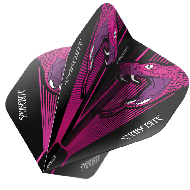Hardcore Peter Wright Snakebite Pink Transparent Dart Flights