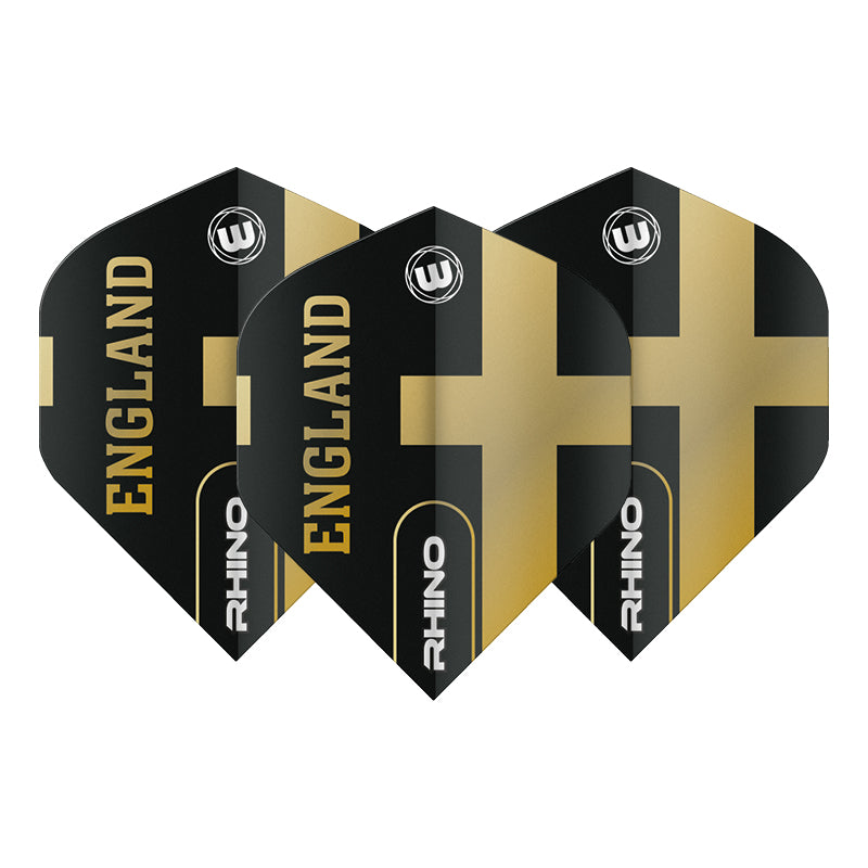 Black & Gold England Rhino Standard