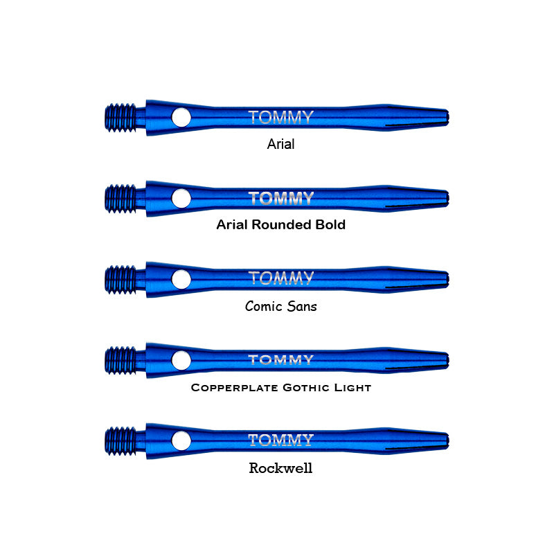 Personalised Shafts - Anodised Aluminium Medium