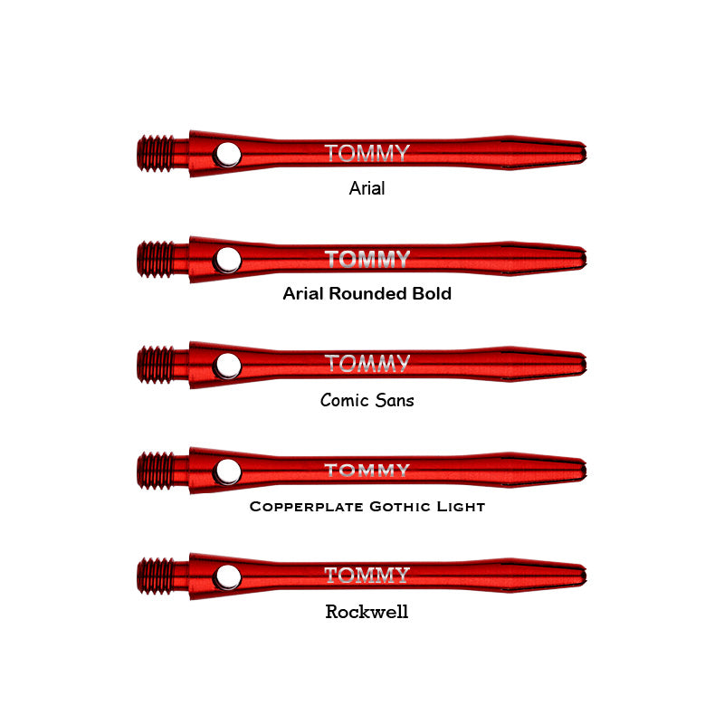 Personalised Shafts - Anodised Aluminium Medium